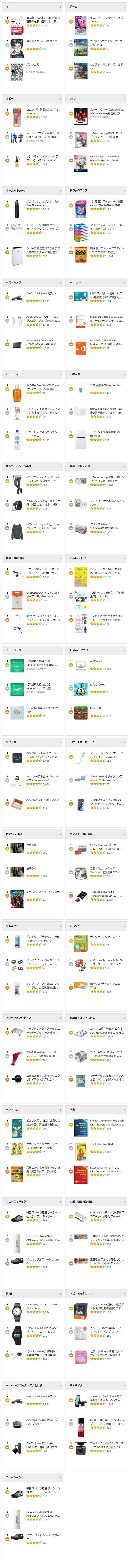 Amazon売れ筋ランキング