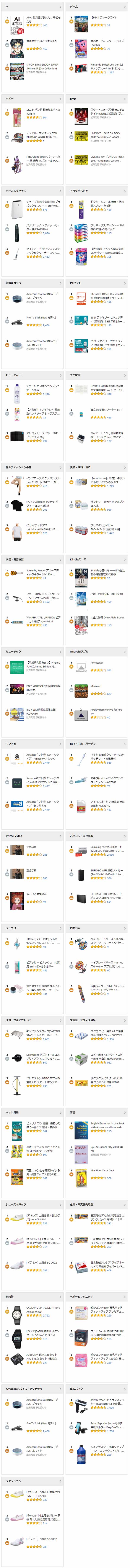 Amazon売れ筋ランキング