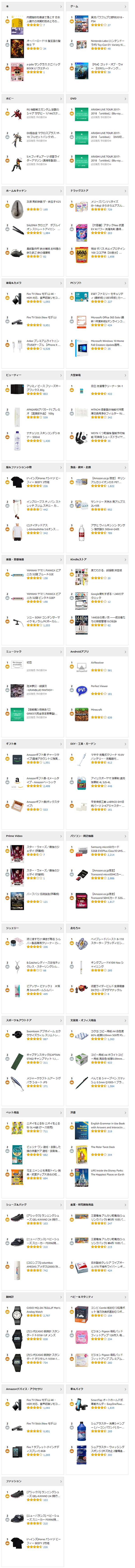 Amazon売れ筋ランキング