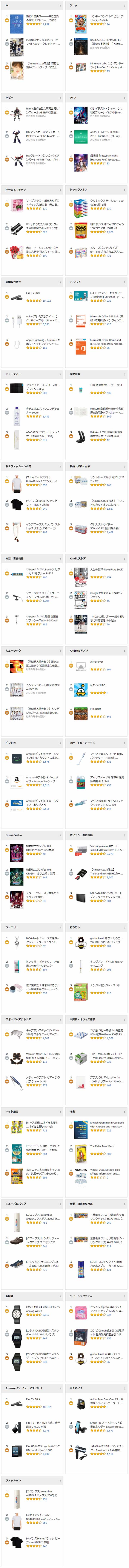 Amazon売れ筋ランキング