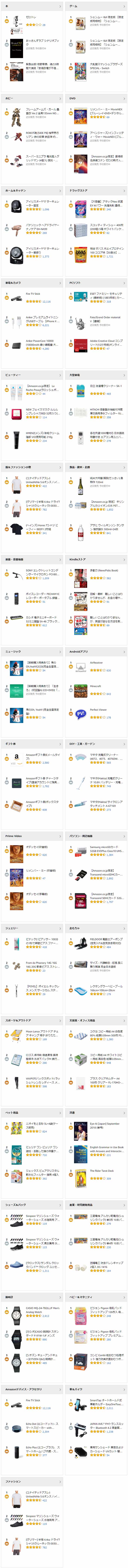 Amazon売れ筋ランキング