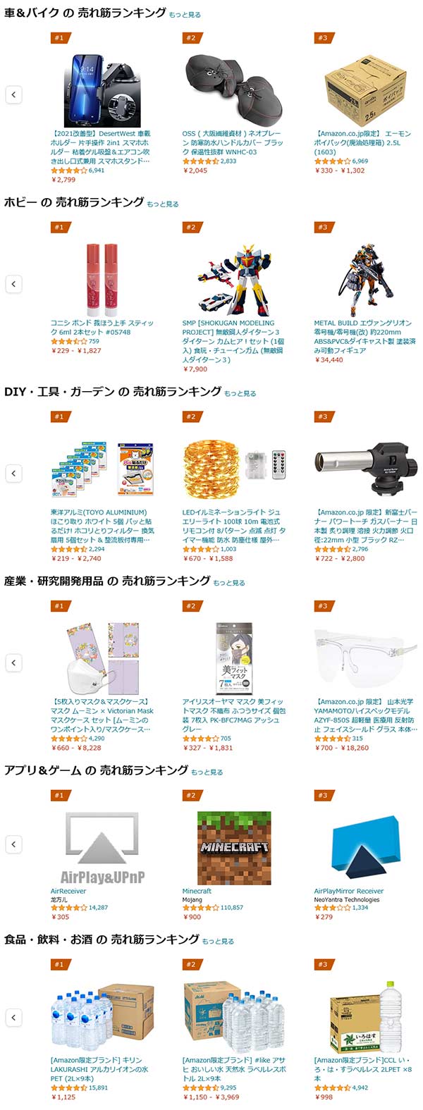 Amazon売れ筋ランキング