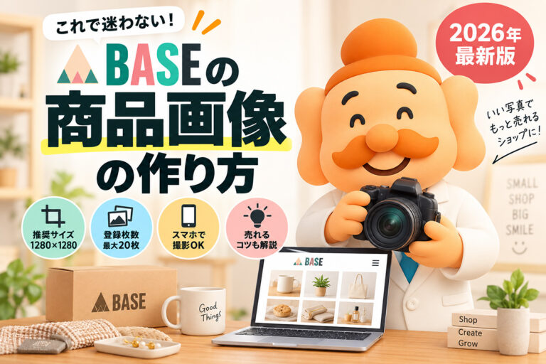 BASEの商品画像の作り方｜推奨サイズ・撮影方法・売れる写真のコツ【2026年最新版】