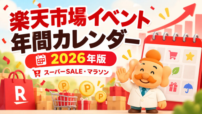 楽天市場の年間イベントカレンダー【2026年】スーパーSALE・お買い物マラソン・売れる時期を解説