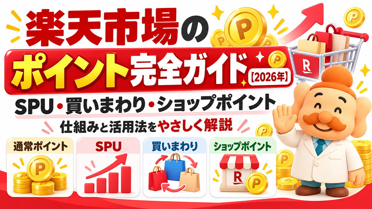 楽天市場のポイント完全ガイド【2026年】SPU・買いまわり・ショップポイントの仕組みを解説