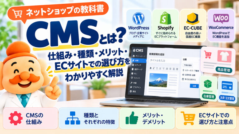CMSとは？仕組み・種類・メリット・ECサイトでの選び方をわかりやすく解説【2026年】