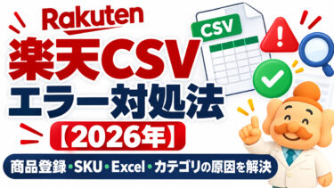 楽天CSVでエラー・登録できない原因は？SKU・Excel・カテゴリまで対処法を解説【2026年】