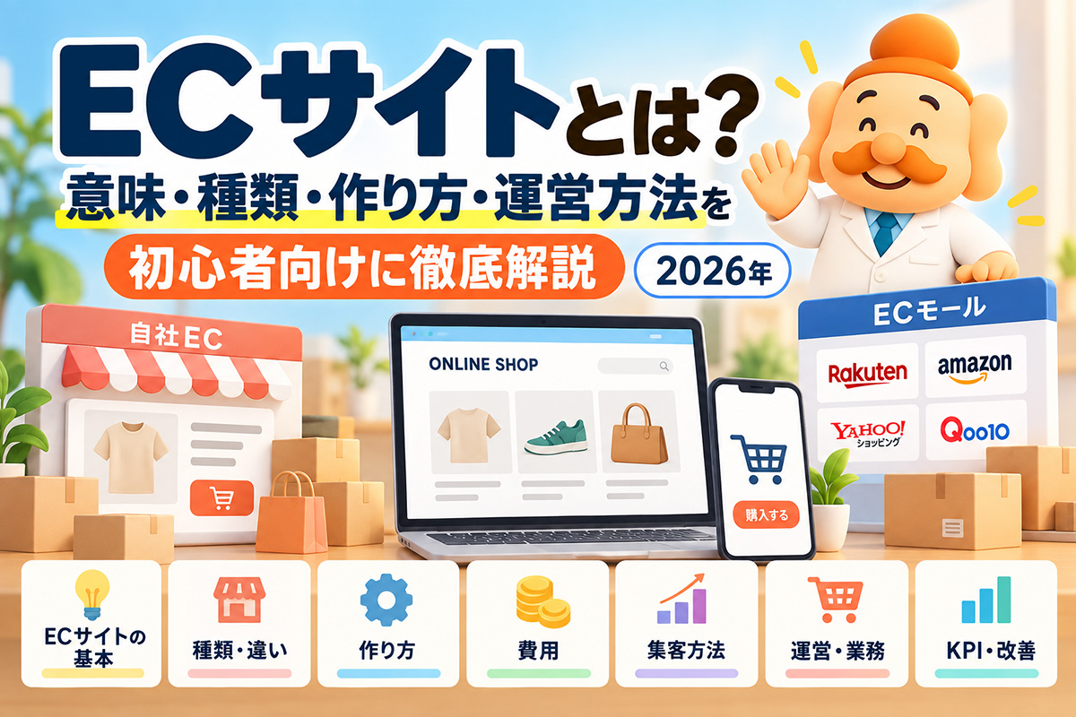 ECサイトとは？意味・種類・作り方・運営方法を初心者向けに徹底解説【2026年】