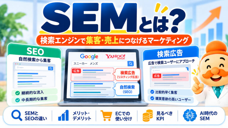 SEMとは？SEOとの違い・検索広告との関係・ECでの活用をわかりやすく解説【2026年】