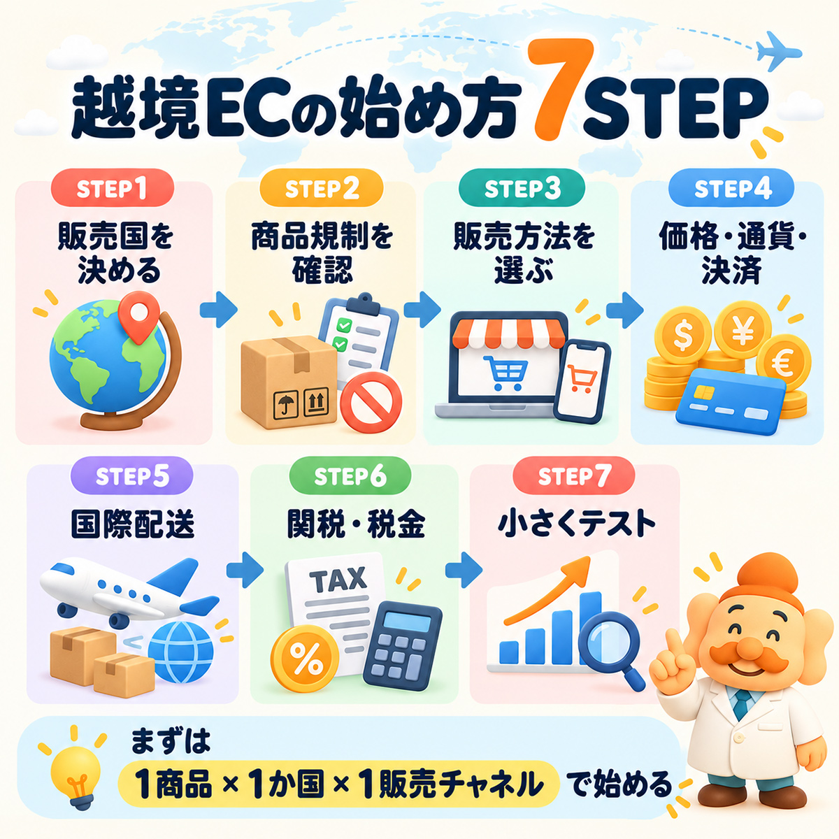越境ECの始め方7STEP