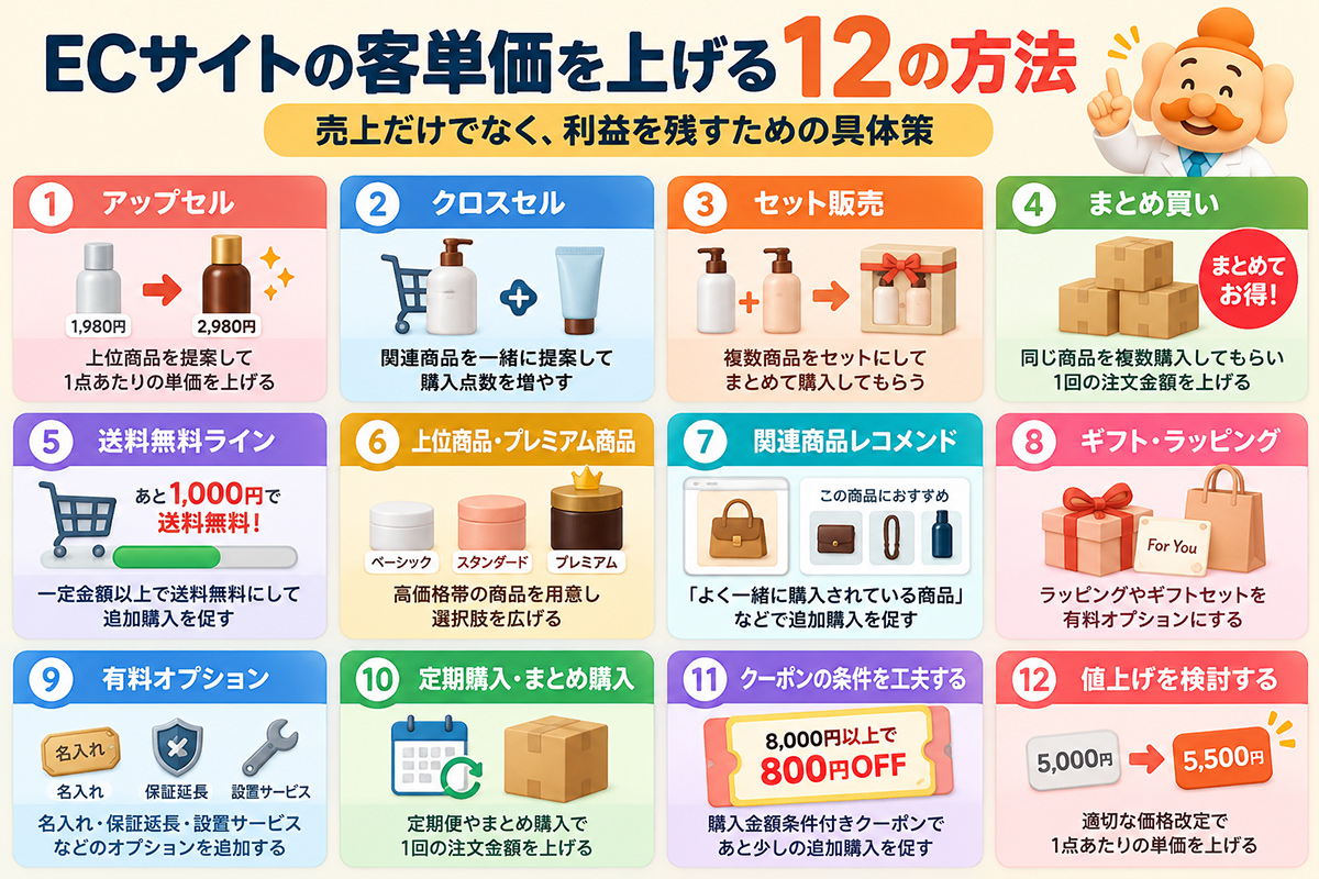 客単価を上げる12の方法