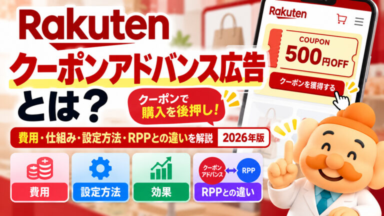 楽天クーポンアドバンス広告とは？費用・設定方法・RPPとの違いを解説【2026年】