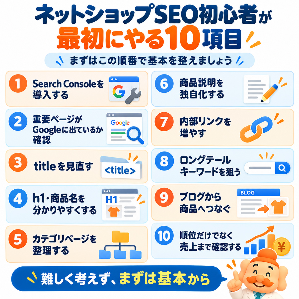 ネットショップSEO初心者が最初にやる10項目