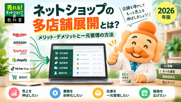 ネットショップの多店舗展開とは？メリット・デメリットと一元管理の方法【2026年版】