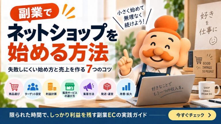 副業でネットショップを始める方法｜失敗しない始め方と売上を作る7つのコツ