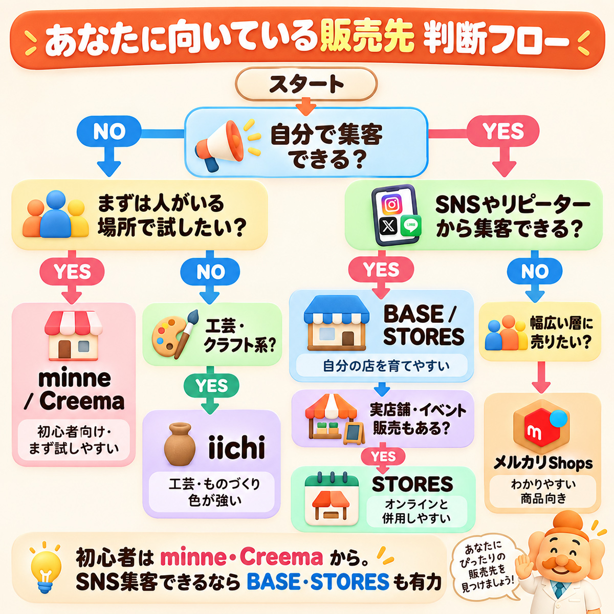 目的別｜どこで販売すればいい