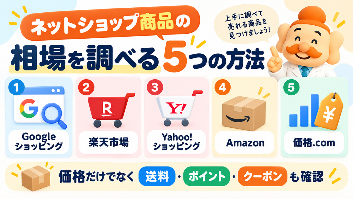 ネットショップ商品の相場を調べる5つの方法