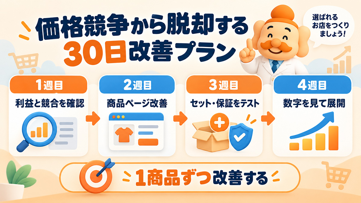 価格競争から脱却する30日改善プラン