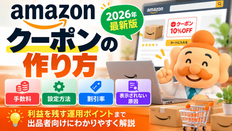 Amazonクーポンの作り方｜手数料・設定方法・割引率を出品者向けに解説【2026年】
