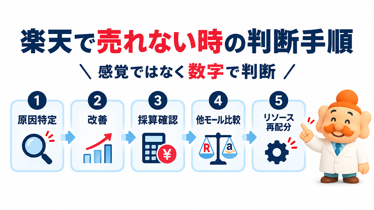 楽天で売れない時の判断手順