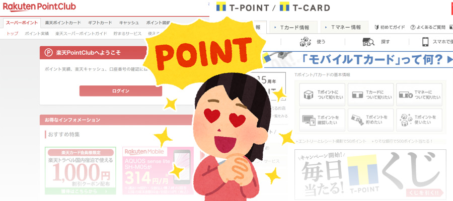 ネット通販で人気のポイントは楽天ポイント？Tポイント？ポンタポイント？