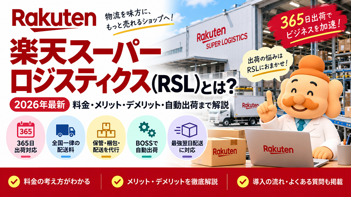 楽天スーパーロジスティクス（RSL）とは？料金・メリット・デメリット・自動出荷まで解説
