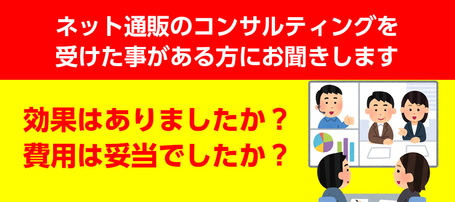 ネット通販コンサルティングの効果