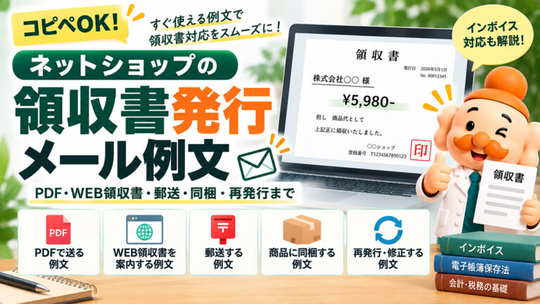 領収書発行メールの例文【コピペOK】PDF・WEB領収書・インボイス対応まで解説