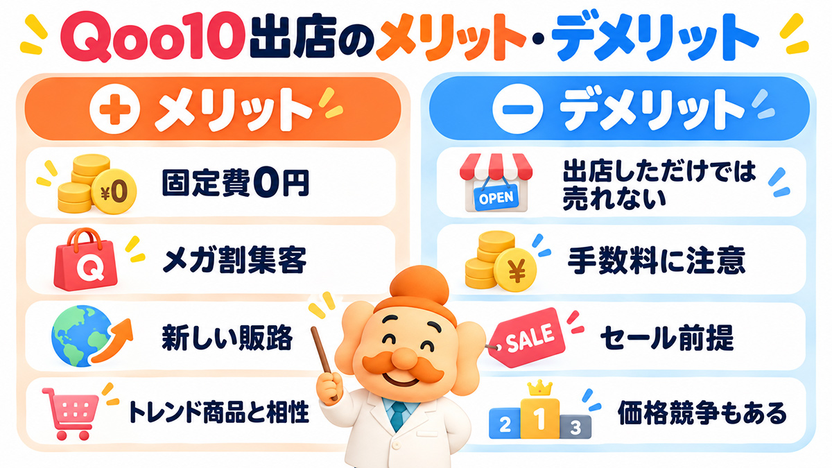 Qoo10に出店する7つのメリットとデメリット