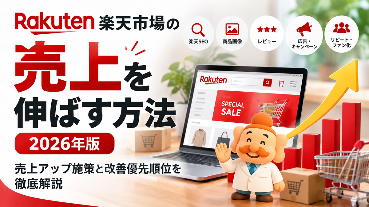 楽天市場の売上を伸ばす方法【2026年】売上アップ施策と改善優先順位を徹底解説