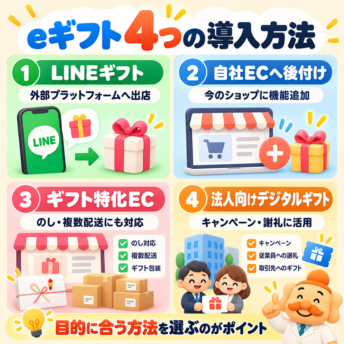 ECサイトにeギフトを導入する4つの方法