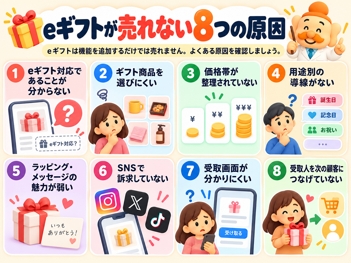 eギフトを導入しても売れない8つの原因