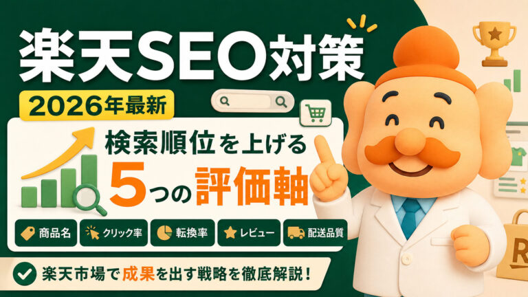 楽天SEO対策【2026年最新】楽天市場の検索順位を上げる方法を公式情報から解説