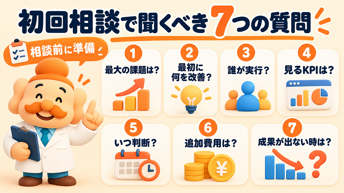 初回相談で聞くべき7つの質問