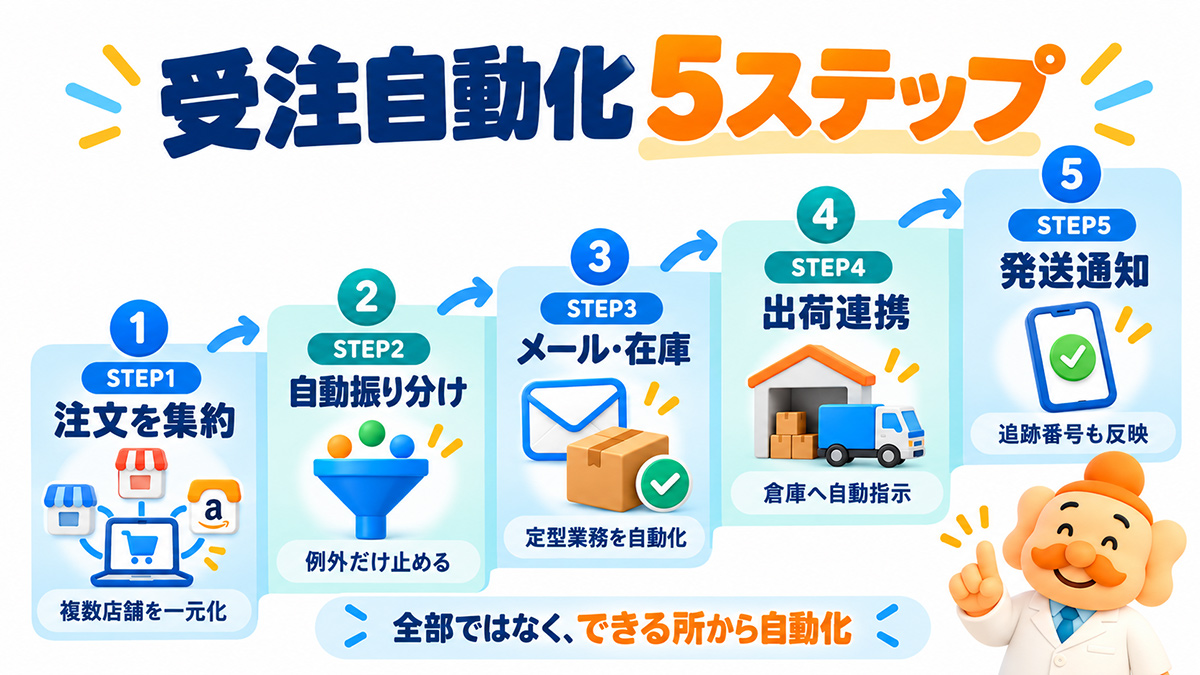 受注自動化5ステップ
