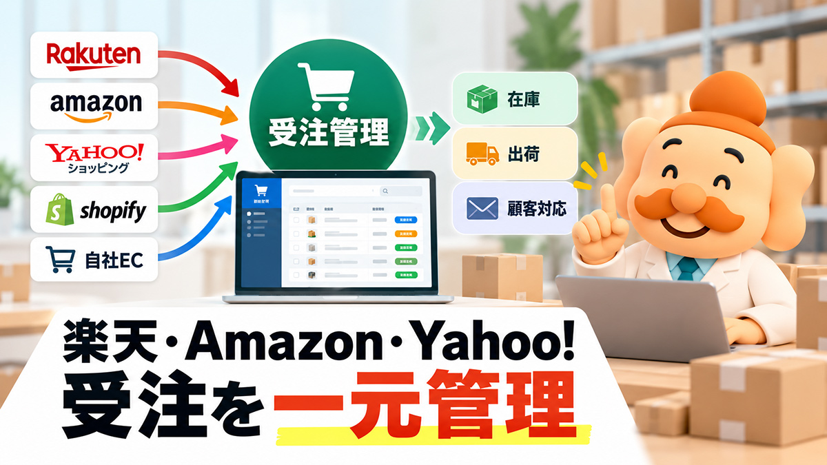 楽天・Amazon・Yahoo!の受注を一元管理する方法|複数モール運営を効率化