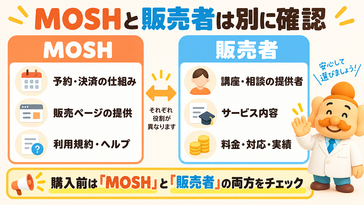 MOSHとサービス販売者の役割の違い