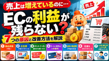 ECサイトの利益率を改善する方法｜売上が増えても儲からない7つの原因【2026年】