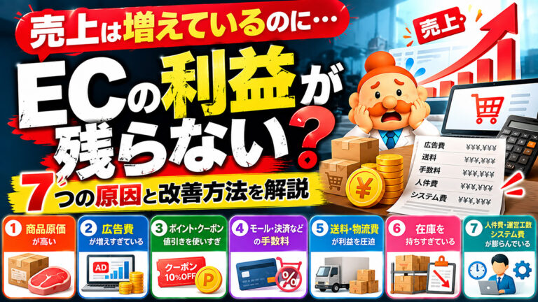 ECサイトの利益率を改善する方法｜売上が増えても儲からない7つの原因【2026年】