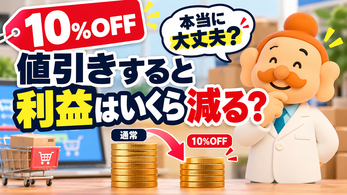 ECの値引き・クーポンで利益はいくら減る?10%OFF・20%OFFの利益計算と割引率の決め方
