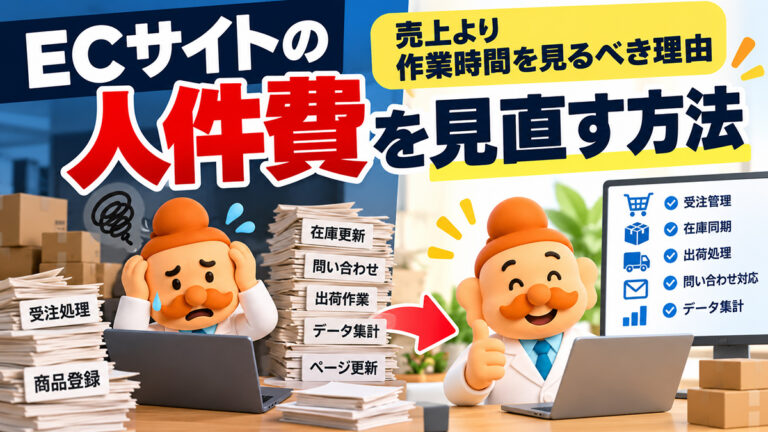 ECサイトの人件費を見直す方法｜人件費率の計算と工数削減・自動化を解説