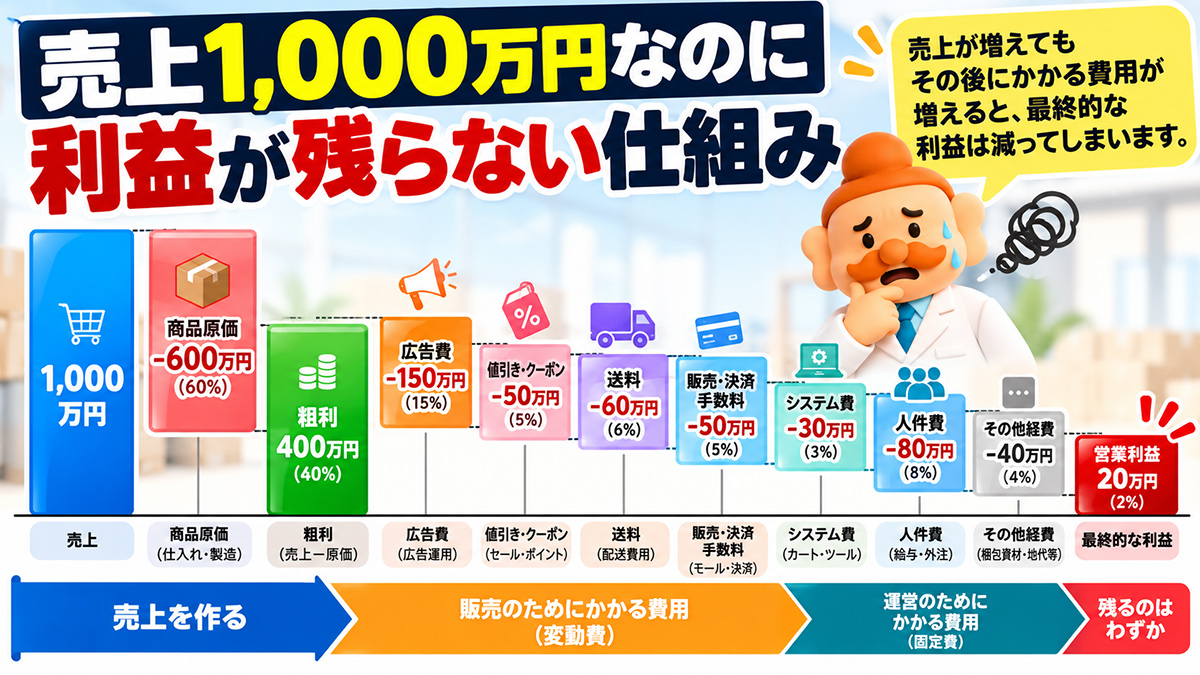売上1,000万円なのに利益が残らない仕組み